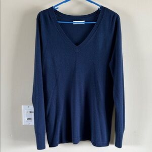 croft & barrow Navy V-Neck Sweater